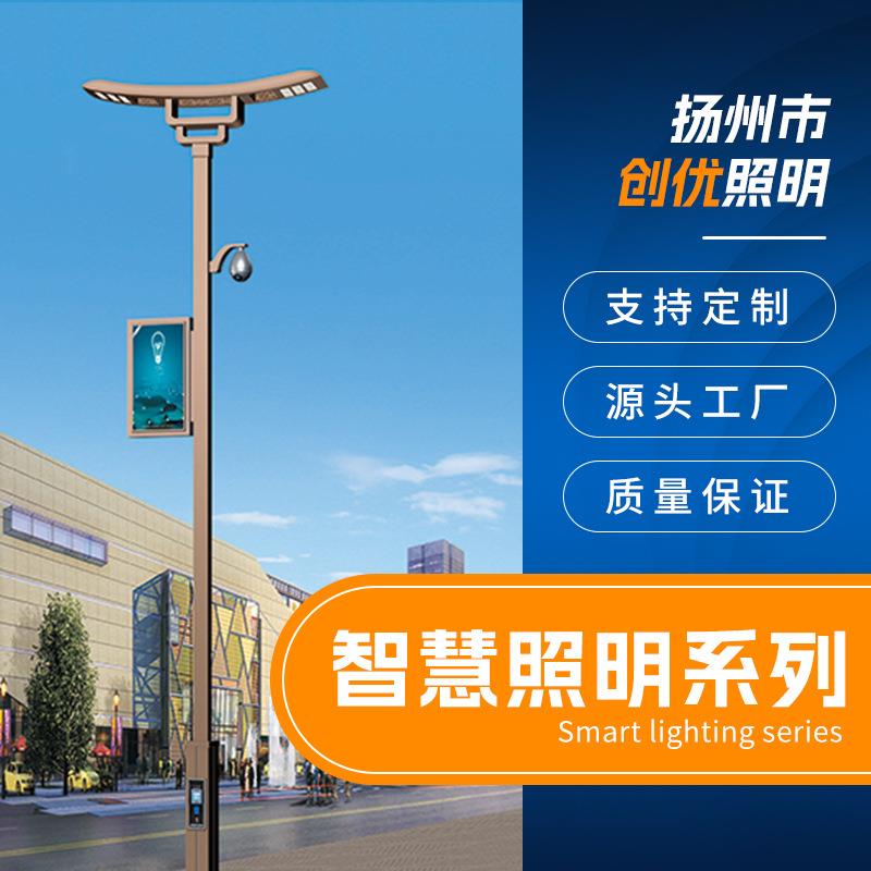 厂家直销智慧路灯交通标志牌信号灯道路照明灯路灯杆供应