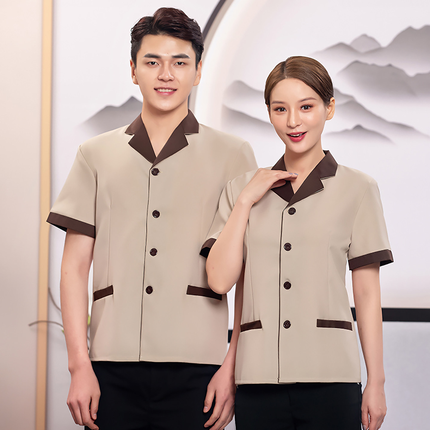 保洁服短袖医院物业清洁