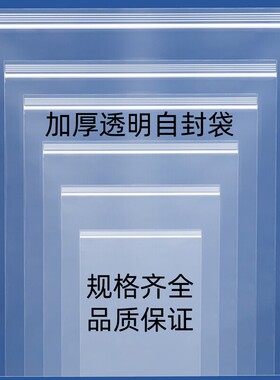 加厚透明自封袋食品级塑