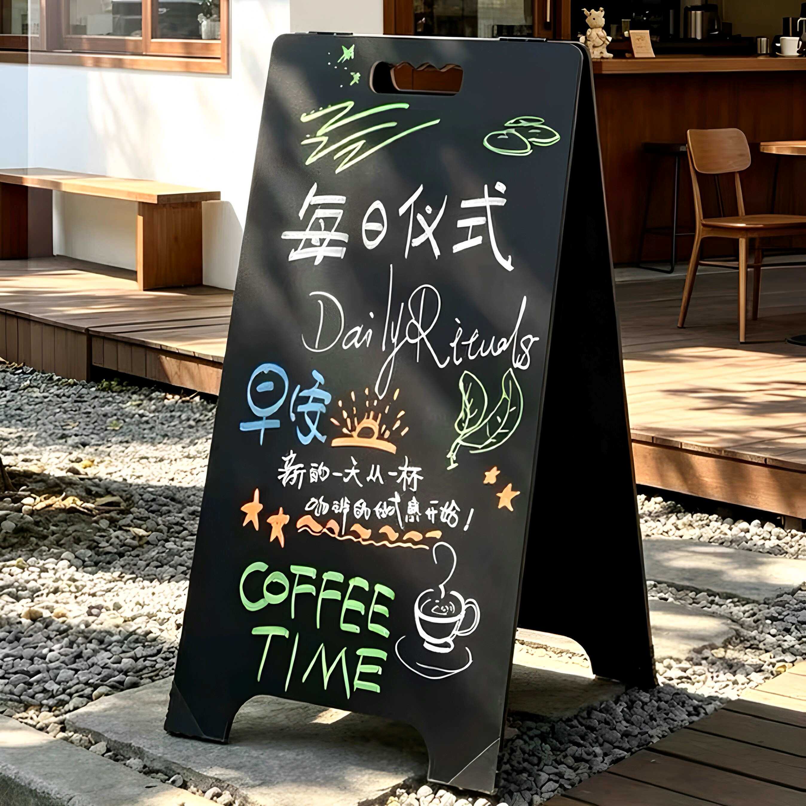 立式A型落地支架双面黑板