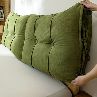 床头软包靠背卧室实木床头套罩防撞大靠垫套可拆洗靠垫防撞靠背垫