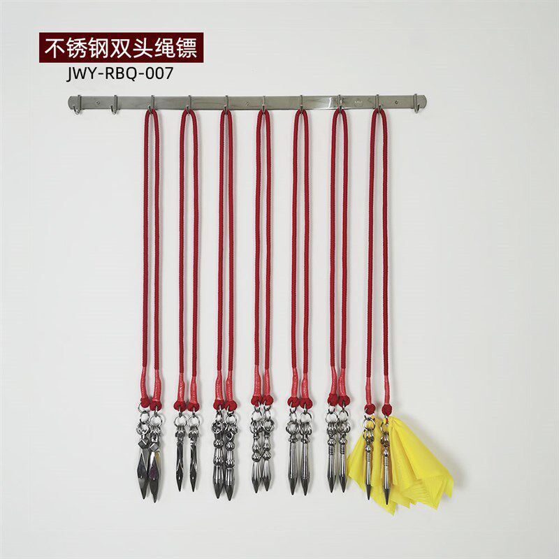 武术绳镖不锈钢实心双头鞭传统z武术器械软兵器圆形八棱型葫芦形