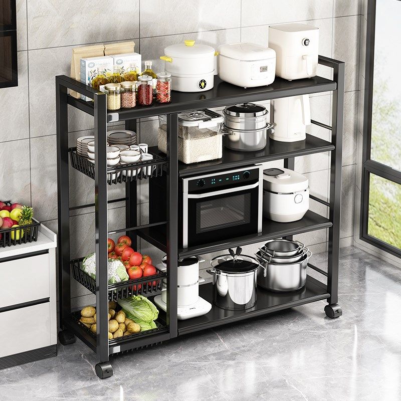 厨房多功能置物架落地多层微波炉架子锅具收纳架夹缝角落蔬菜篮子,厨房/烹饪用具,微波炉置物架,淘宝优惠券,粉丝福利购,淘宝优惠卷