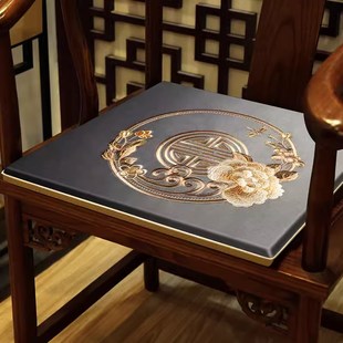 椅子坐垫红木沙发坐垫餐桌椅垫家用凳子垫圈椅太师椅茶椅垫子 中式