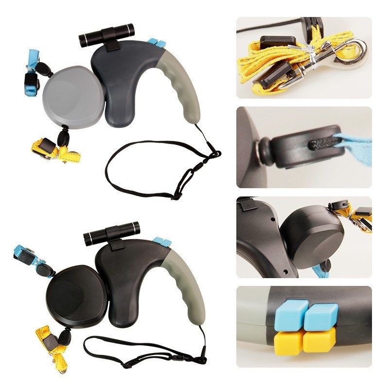 遛狗用品双头牵引绳一拖二新品工厂直供自带射灯卡扣控制伸缩长度,宠物/宠物食品及用品,猫牵引绳,淘宝优惠券,粉丝福利购,淘宝优惠卷