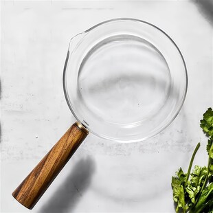 燃气明火直烧玻璃锅电陶炉专用透明锅H耐热耐高温家用汤锅小号奶