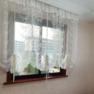 简约梦幻扇形帘气球m帘客厅厨房窗帘提拉纱帘罗马帘隔断阳台免打