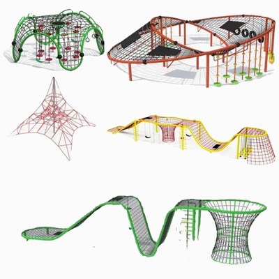 户外公园儿童攀爬网拓展训练非标攀爬游乐设备定制大型幼儿园爬网