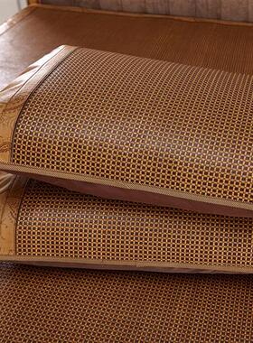 .2021加e厚藤蓆透气凉席1.5牀双人1.8米三件套 摺叠式单人冰凉席U