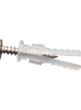 PP塑料膨胀管M6黄色白色透明胀塞螺栓墙塞胶粒自攻螺丝胶塞胀栓