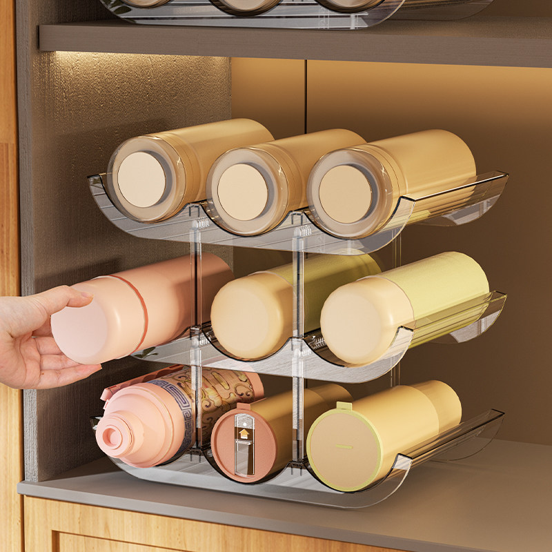 水杯收纳架家用客厅放保温杯子置物架桌面多层大容量透明叠加杯架,家庭/个人清洁工具,杯架,淘宝优惠券,粉丝福利购,淘宝优惠卷