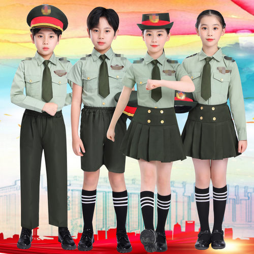 儿童升旗手服装幼儿园升旗仪式服装中小学L生升旗手服装鼓号队服