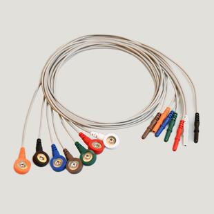 带屏蔽心电holter动态心电采集线学生实验用电极片连接线维修一根