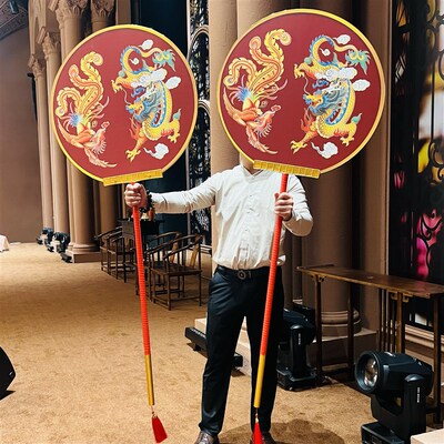 中式婚礼仪仗扇障面扇团扇大团扇宫廷扇障面大团扇宫廷仪仗扇汉婚