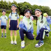2025新中小学生校服时s尚学院风渐变色棒球服春夏幼儿园服儿童班