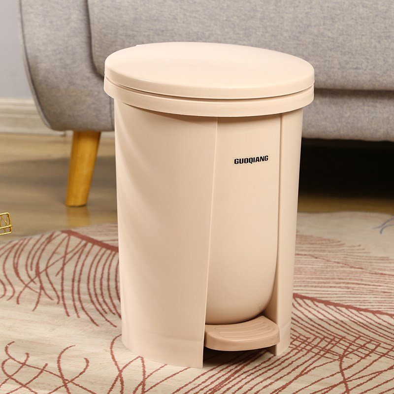 脚踩垃圾桶带盖脚踏家用有盖客厅厨房卫生间厕所圆形脚踏式圾圾桶
