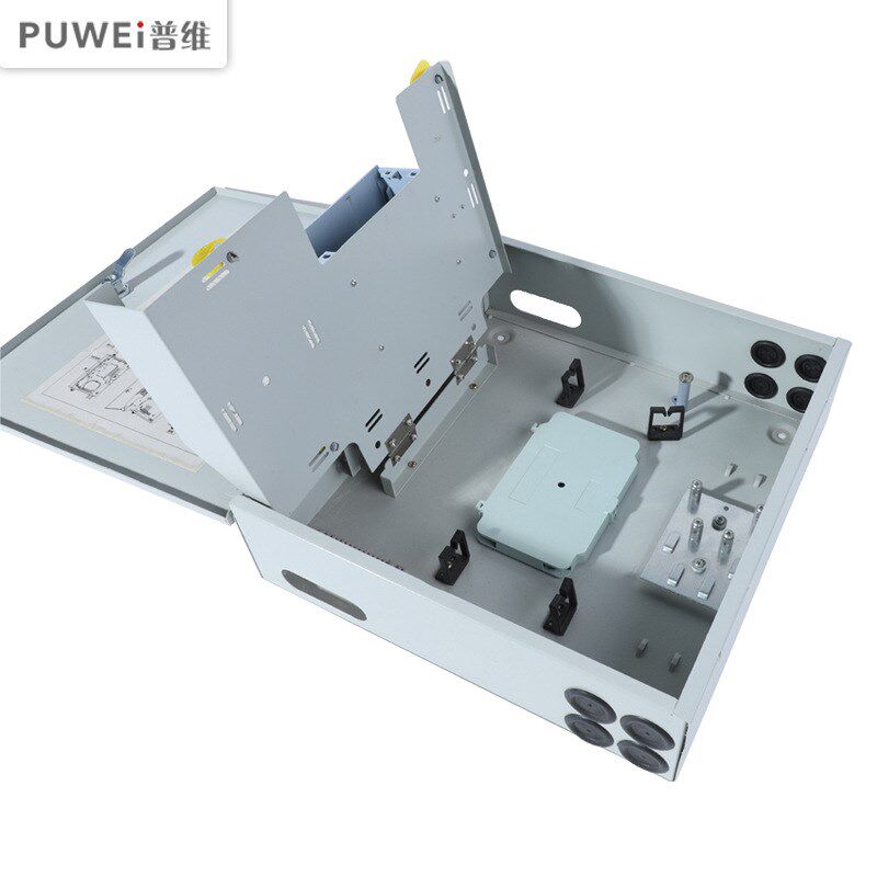 光缆仿16芯光分路器箱抱杆防水挂壁式分纤箱 24芯光纤入户交接箱