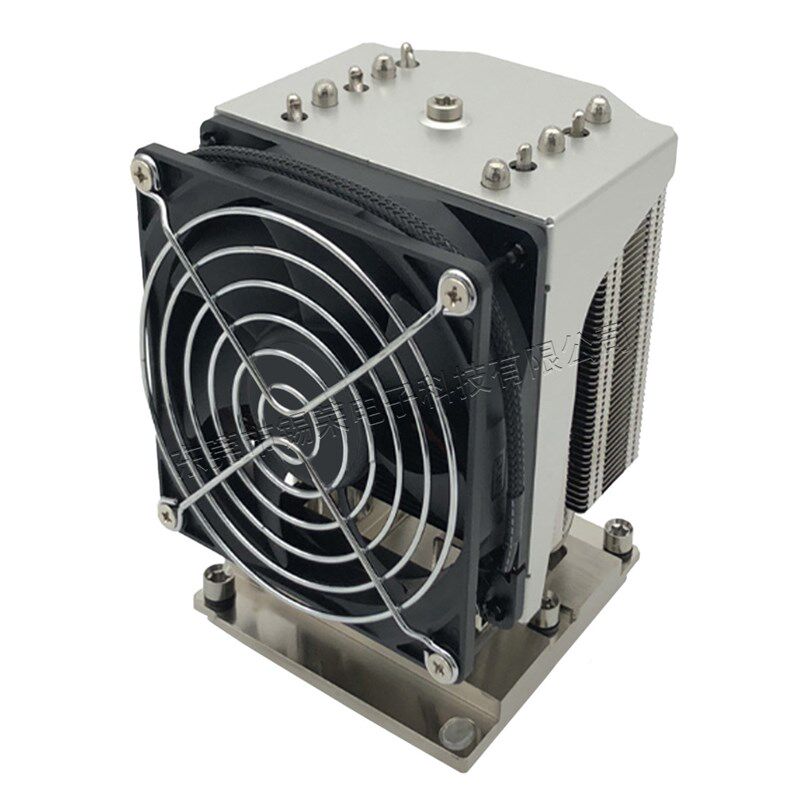 CPU双塔散热器镀镍热管温控散热器鳍片电脑机箱散热器3647模组厂