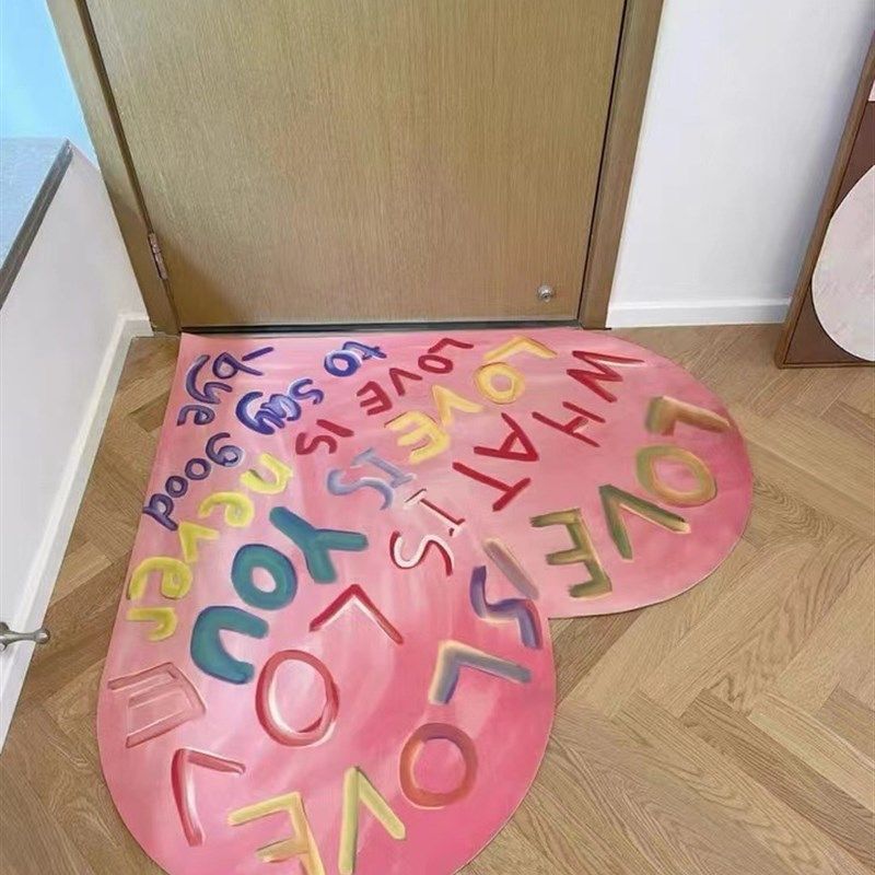 新款 爱心入户门地垫 pvc皮革进门可擦免洗脚垫门垫可裁剪门口地,居家布艺,地毯,淘宝优惠券,粉丝福利购,淘宝优惠卷