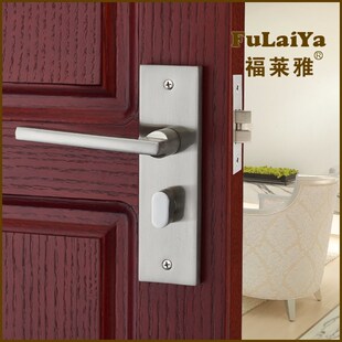 单舌门锁家用黑色锁具室内静音房间卧室卫生间老式门锁简约美式