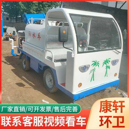 电动四轮洒水车小型新能源雾炮降尘喷洒车道路降温抑尘喷洒车