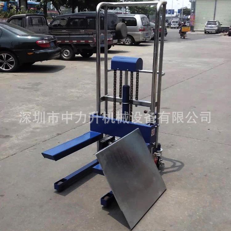 400KG迷你型手动堆高车轻型升高车模具升降搬运车行李手推车