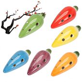 卡通陶笛6孔抽象初学入门乐器六孔笛子口哨恐怖尖笛演奏吹歌瓷笛