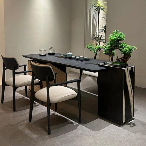 新中式茶桌椅组合2024新款禅意实木泡茶桌客厅接待洽谈喝茶桌定制