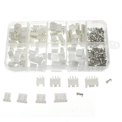 250PCS 2P3P4P XH2.54mm间距端子套件外壳针座JST连接器 250个