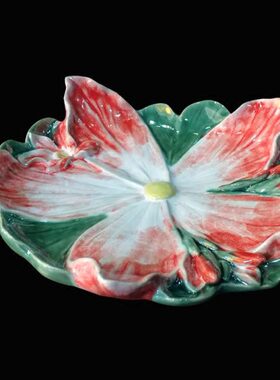 石湾公仔陶瓷花盘果盘摆件招财家居饰品茶几书房摆设开业入伙礼品