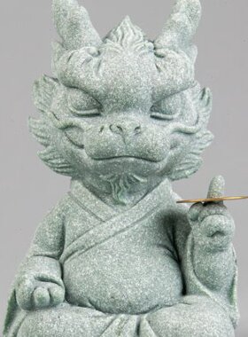 逗兽记 入户玄关装饰摆件轻奢高档青砂石鱼缸造景摆设可养小茶玩