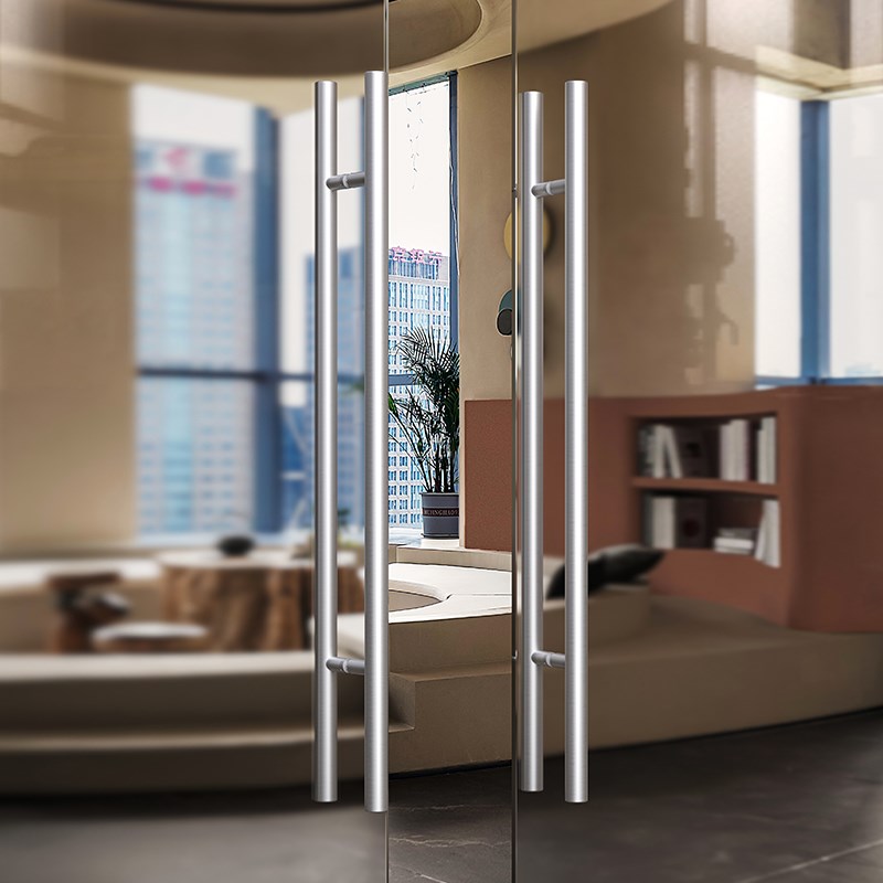 办公室大门把手玻璃门拉手对开实木门把手对装推拉加厚不锈钢把手