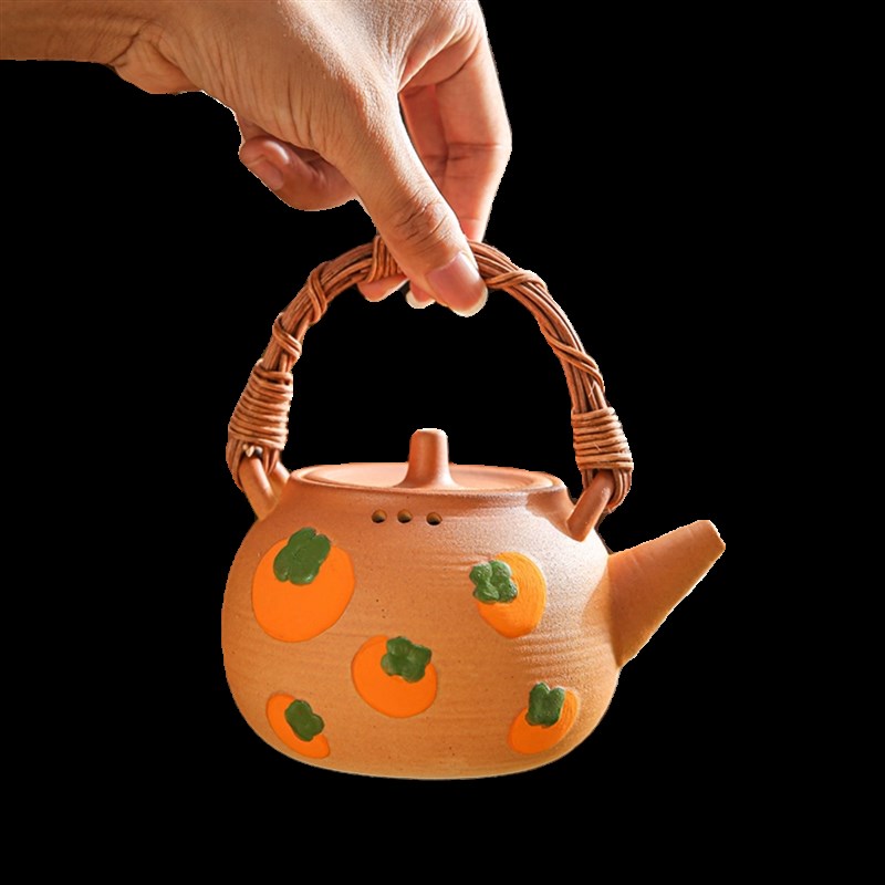 围炉煮茶卡通炭炉可干烧防烫提梁壶侧把壶家用泡茶可明火煮茶器