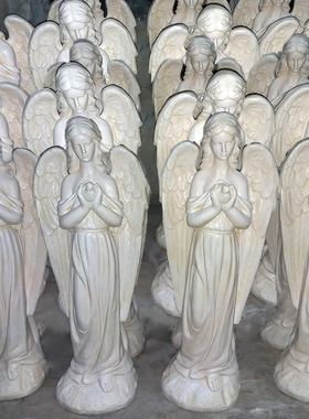 全新欧式人物摆件玻璃钢天使雕塑落地工艺家居客厅装饰品婚礼道具