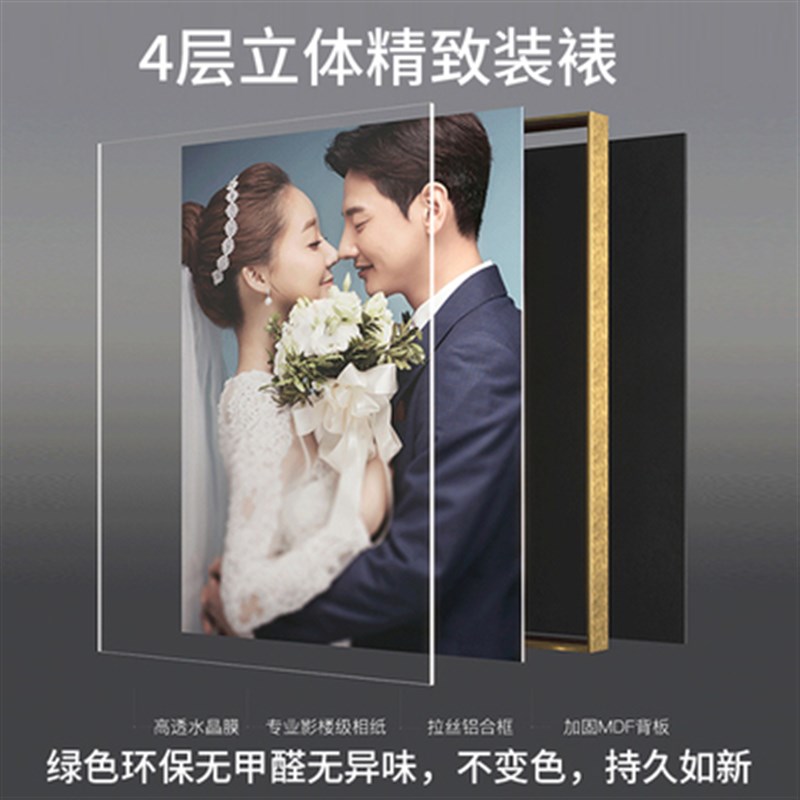 婚纱照放大多宫格相框定制挂墙结婚照洗照片打印制作照片墙玄关画