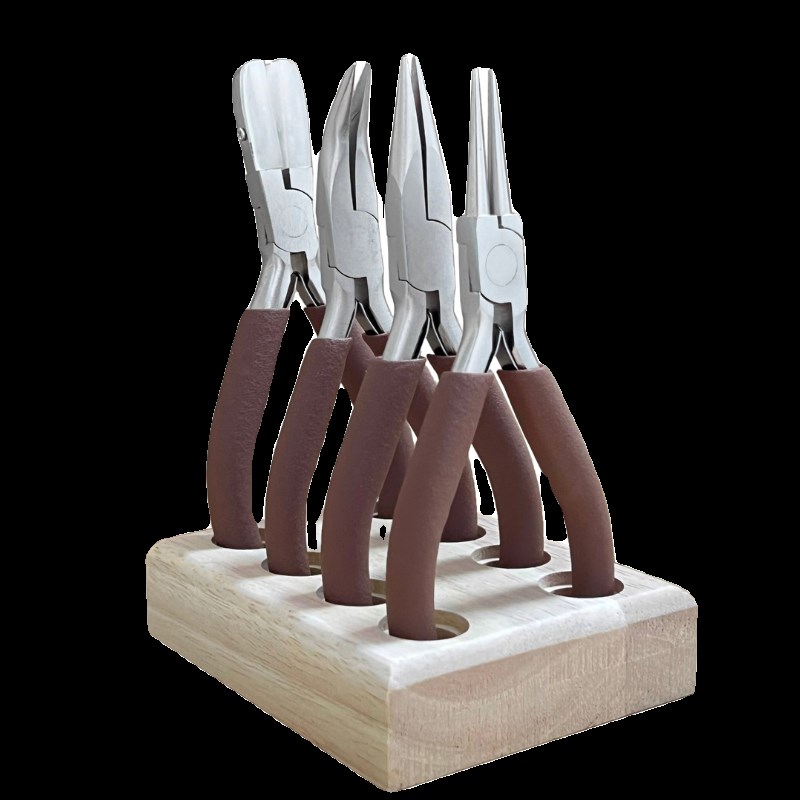 饰品手工不锈钳子套装珠宝钳弯嘴圆嘴尼龙钳编绳打结串珠工具绕线