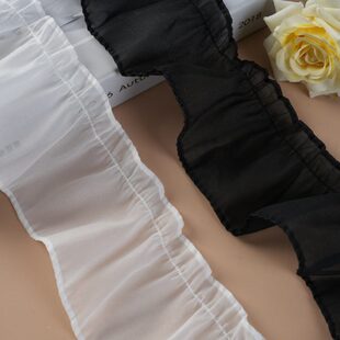 法式窗帘木耳花边侧边拼接唯美立边缝边装饰配件沙发奶油风M-517