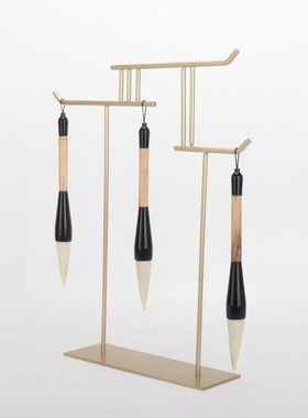 现代新中式创意铁艺毛笔架书房客厅摆件样板房别墅展柜玄关装饰品