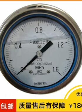 YTN-100ZT Y-103BFZ 轴向带边压力表1.0级 yn-100zt 0-25mpa10MPA