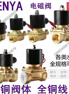 senya 电磁阀水阀2w-250-25 1寸 G1 12v 24v 220v 36v 110v常闭