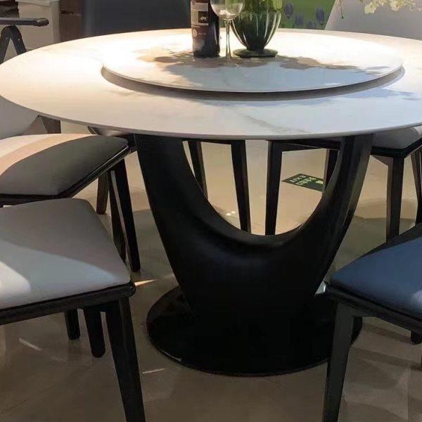 北欧大理石圆形餐桌餐椅 现代简约岩板圆餐桌 家用实木圆桌带转盘,住宅家具,大理石餐桌,淘宝优惠券,粉丝福利购,淘宝优惠卷