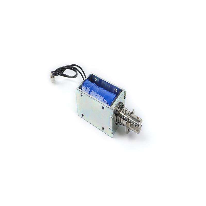 推拉电磁铁推杆框架式电磁铁推拉式联动门快递柜直流12v-24v