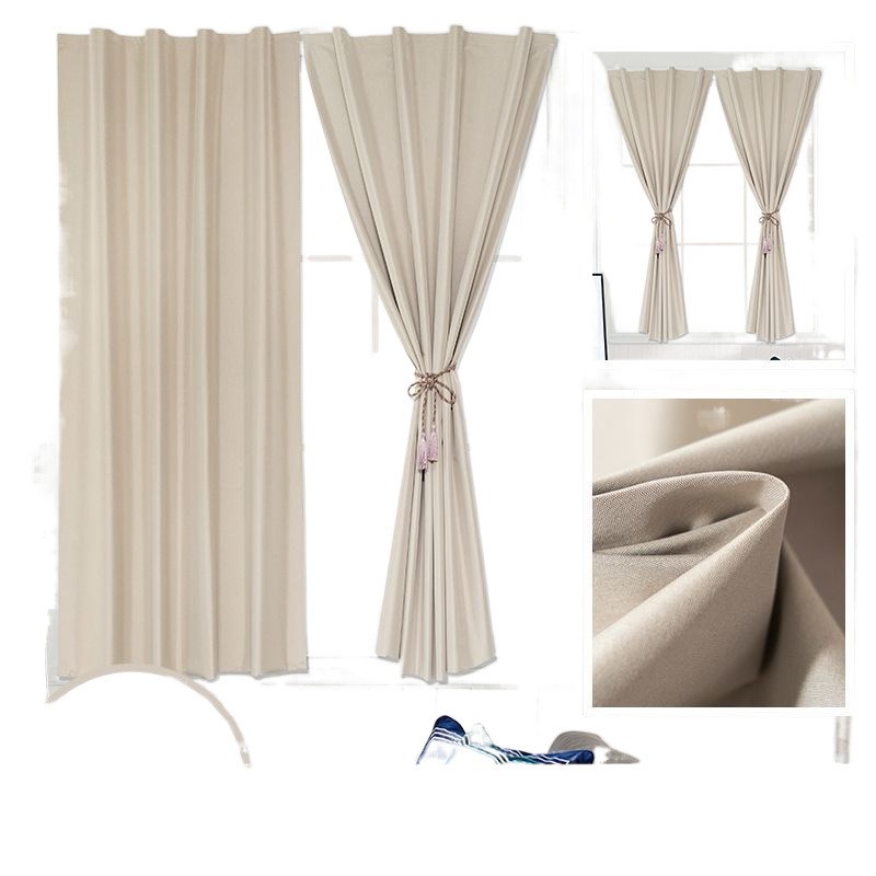 遮光免打孔魔术贴窗帘自粘式宿舍出租房阳台卧室简约遮挡帘