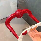 吸盘奶油伸缩脸盆架壁挂免打孔浴室置物架厕所洗澡脚盆收纳沥水架