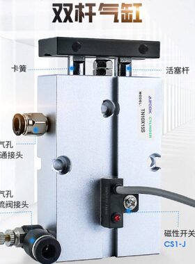 双轴双杆小型气缸微型TDA/TN10/16/20/25*10-15-20-50-75-80x100S