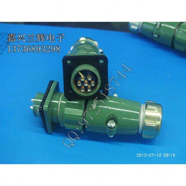 航空插头 航空插座 防水连接器 YD20-7芯  直式开孔20MM