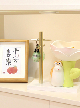 奶油风可爱蜗牛玄关钥匙盘收纳盒摆件客厅家居装饰品乔迁新居礼物