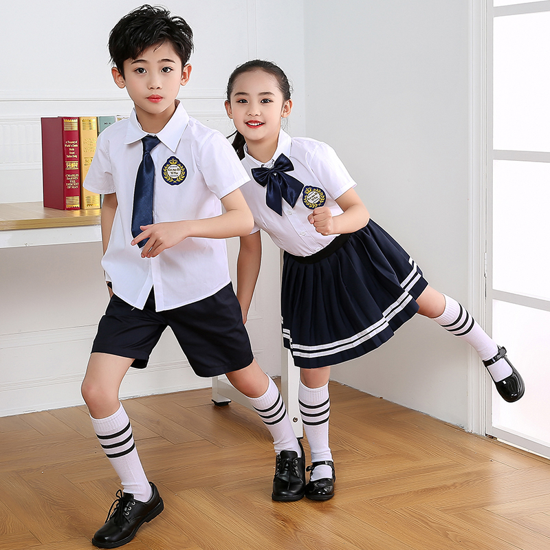 中小学生大合唱表演服装儿童合唱团朗诵演出服英伦风校服毕业拍照