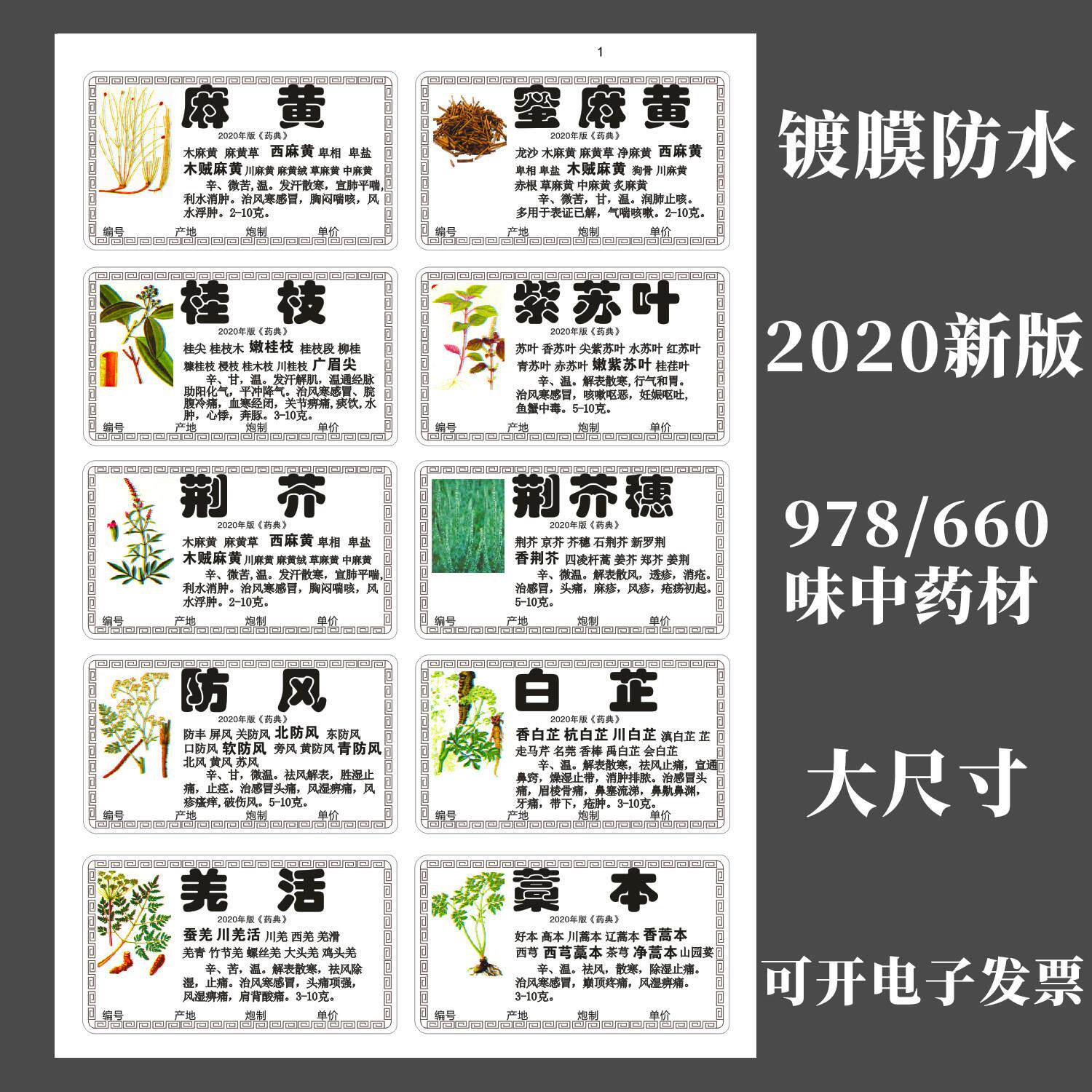 20新版978/味正名中药标