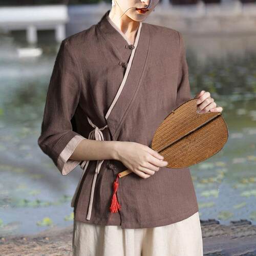 中国风棉麻居士服唐装上
